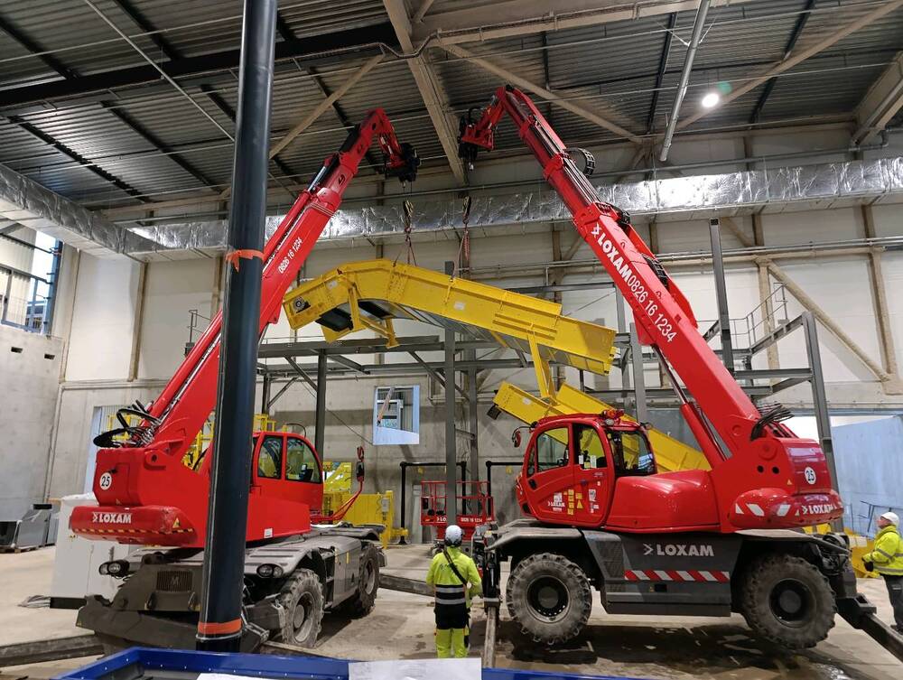 Montáž linky na třídění odpadu