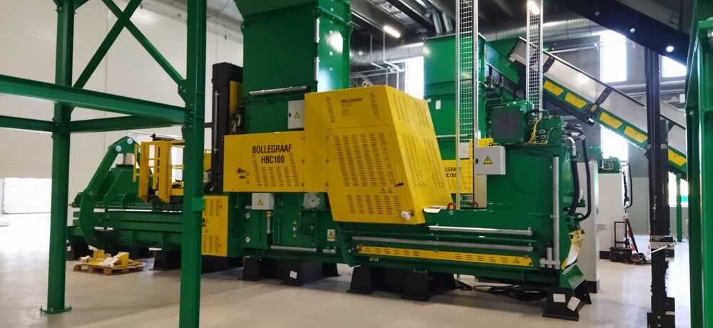 Montáž linky na třídění odpadu