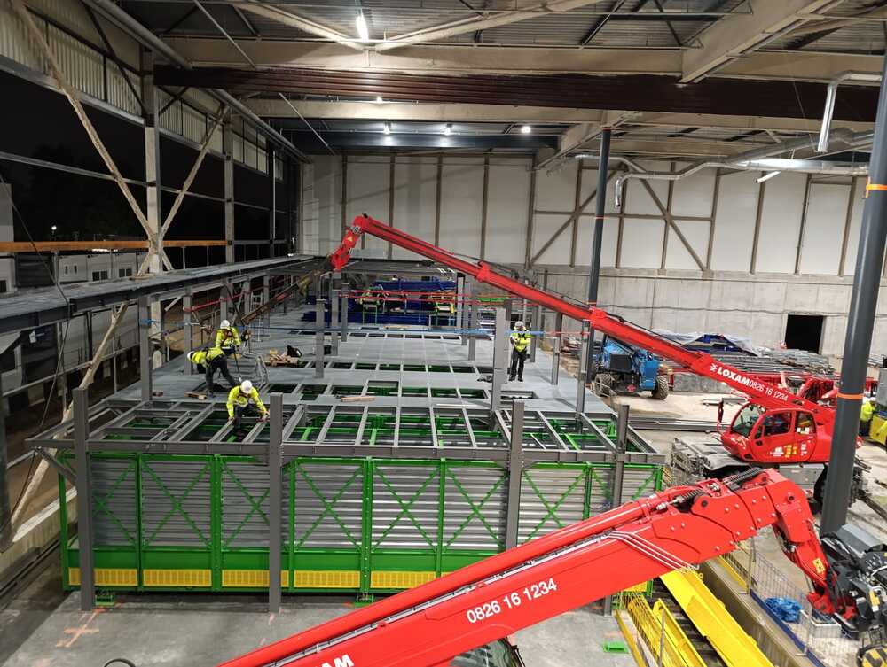 Montáž linky na třídění odpadu