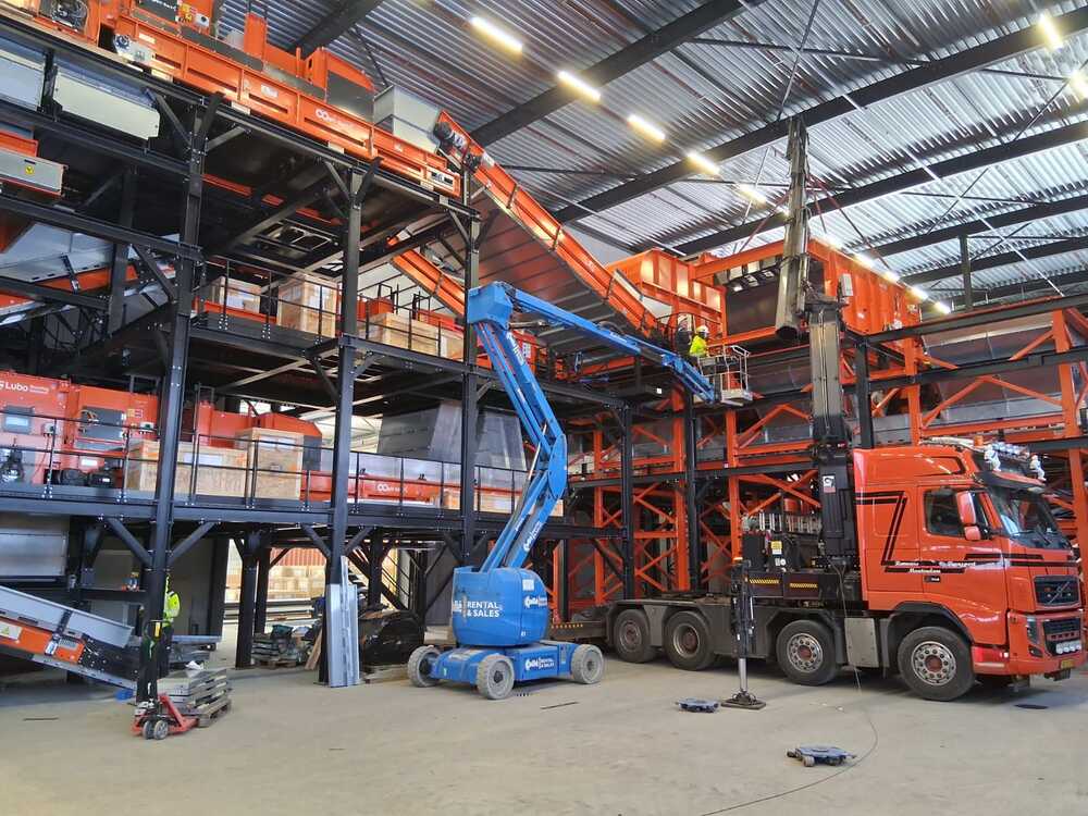 Montáž třídící linky na plastový odpad