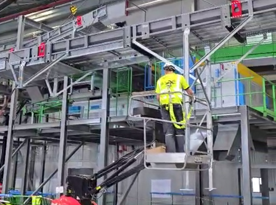 Montáž třídící linky plastů